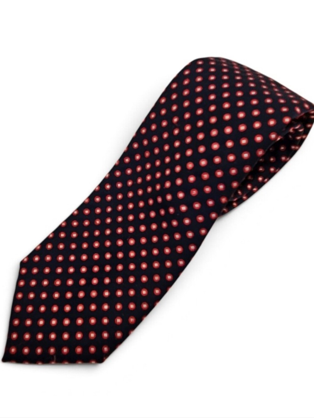 Chaps navy blue polka dot tie